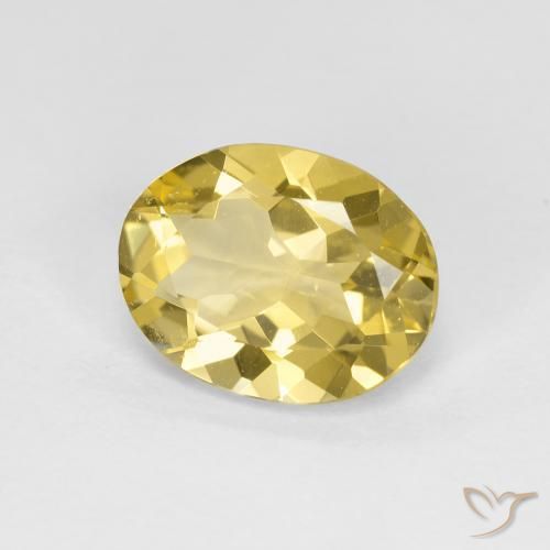 Berillo dorato Giallo dorato chiaro naturale da 2.04 ct, Ovale, VVS-VS