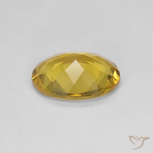 Berillo dorato naturale giallo da 1,84 ct, taglio ovale, VS