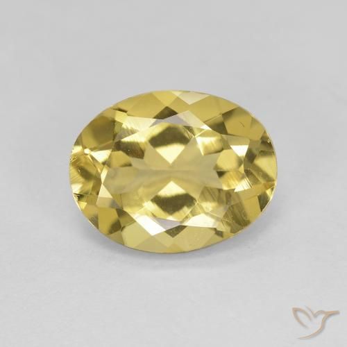 2.39ct Naturale Giallo chiaro Berillo dorato, Ovale, VS