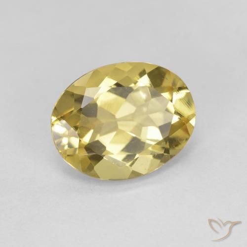 Berillo dorato Giallo chiaro naturale da 2.39 ct, Ovale, VS