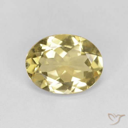 2.18ct Naturale Oro chiaro Berillo dorato, Ovale, VS