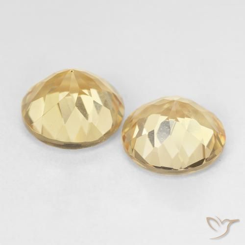 Berillo dorato naturale giallo da 5,20 ct, taglio rotondo, VS