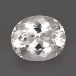 Goshenite naturale bianco da 5,94 ct, taglio ovale, VS