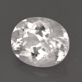 Goshenite naturale bianco da 5,94 ct, taglio ovale, VS