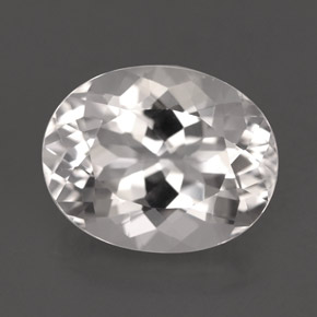 Goshenite naturale bianco da 5,55 ct, taglio ovale, VVS-VS