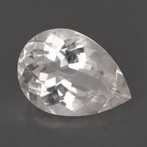 Goshenite naturale bianco da 5,26 ct, taglio a pera, VVS-VS