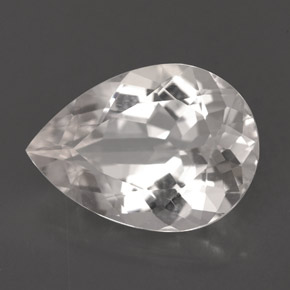 Goshenite naturale bianco da 5,26 ct, taglio a pera, VVS-VS