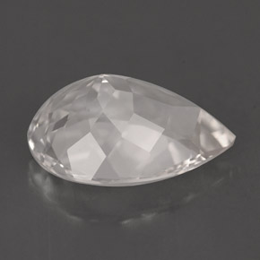 Goshenite naturale bianco da 5,26 ct, taglio a pera, VVS-VS