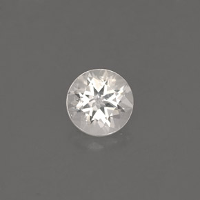 Goshenita Bianco naturale da 0.42 ct, Taglio rotondo, VS
