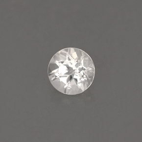 Goshenita Bianco naturale da 0.42 ct, Taglio rotondo, VS
