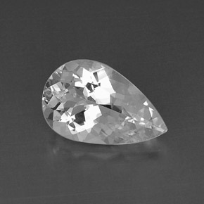 Goshenite naturale bianco da 5,15 ct, taglio a pera, VVS-VS