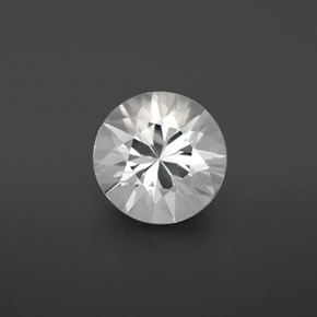 Goshenite naturale bianco da 3,18 ct, taglio rotondo, VVS-VS