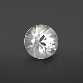 Goshenite naturale bianco da 3,18 ct, taglio rotondo, VVS-VS