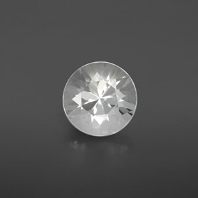 Goshenite naturale bianco da 2,78 ct, taglio rotondo, VVS-VS