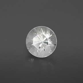 Goshenite naturale bianco da 2,78 ct, taglio rotondo, VVS-VS
