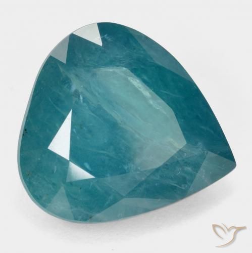 Grandidierite Blu brillante verde naturale da 17.33 ct, Forma a pera, SI