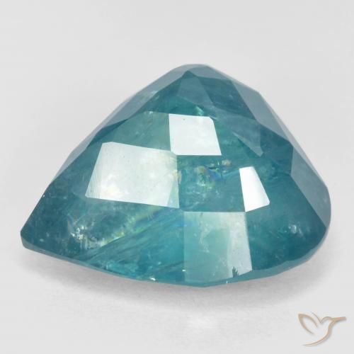 Grandidierite Blu brillante verde naturale da 17.33 ct, Forma a pera, SI