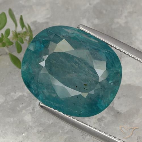 13.98ct Naturale Blu Medio Verde Grandidierite, Ovale, SI