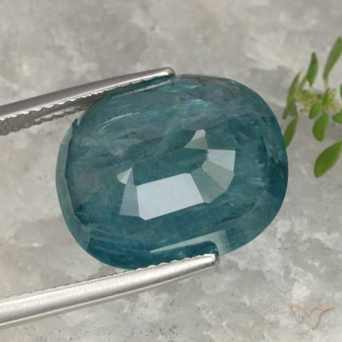 Grandidierite Blu Medio Verde naturale da 13.98 ct, Ovale, SI