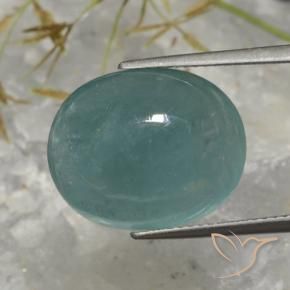 Grandidierite Blu Medio Verde naturale da 12.95 ct, Ovale, Traslucido