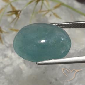 Grandidierite Blu Medio Verde naturale da 12.95 ct, Ovale, Traslucido