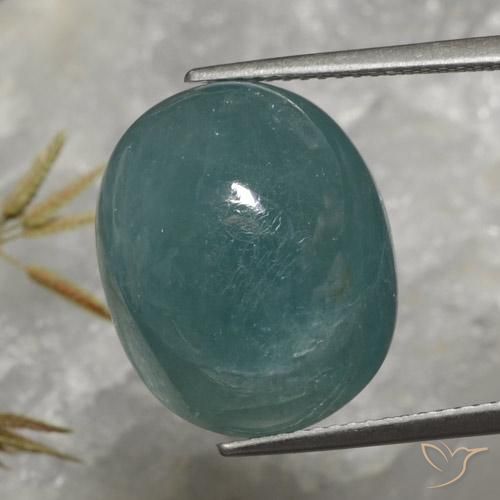 19.52ct Naturale Verde blu scuro Grandidierite, Ovale, Traslucido
