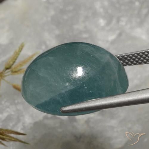 Grandidierite Verde blu scuro naturale da 19.52 ct, Ovale, Traslucido