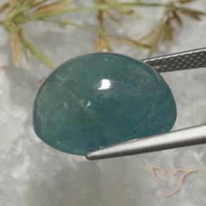 Grandidierite Blu verde medio-scuro naturale da 14.09 ct, Ovale, Traslucido