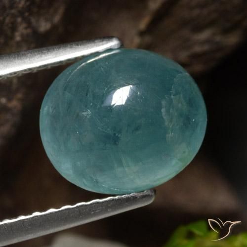 Grandidierite Blu verde naturale da 3.09 ct, Ovale, Traslucido