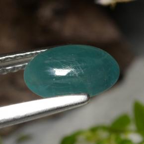 Grandidierite naturale verde da 0,93 ct, taglio ovale, traslucido