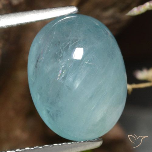 4.58ct Naturale Verde bluastro chiaro Grandidierite, Ovale, Traslucido