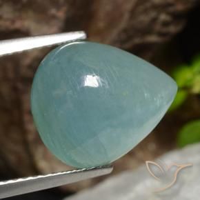 Grandidierite Blu elettrico naturale da 6.55 ct, Forma a pera, Traslucido