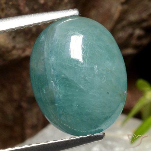 4.11ct Naturale Blu verde Grandidierite, Ovale, Traslucido