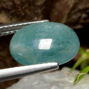 Grandidierite Blu verde naturale da 4.11 ct, Ovale, Traslucido