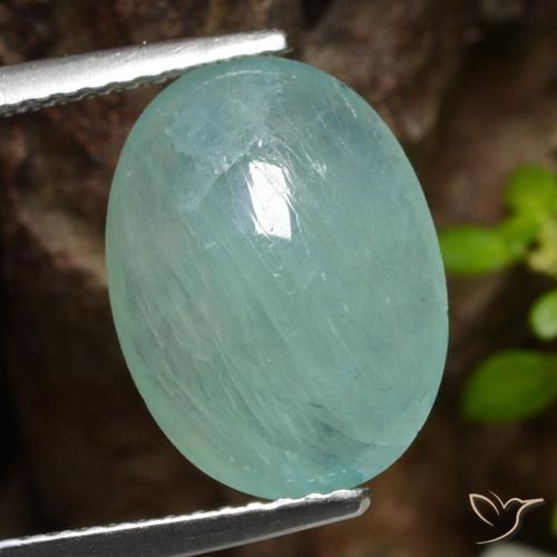 5.25ct Naturale Blu verde Grandidierite, Ovale, Traslucido
