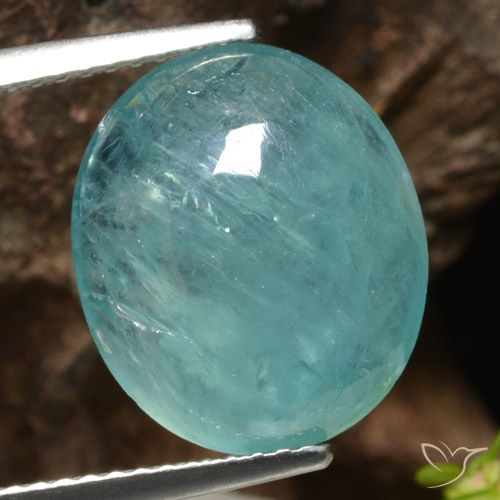 6.41ct Naturale Blu medio-scuro verde Grandidierite, Ovale, Traslucido