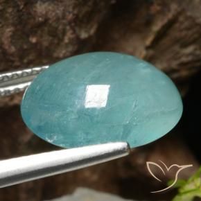 Grandidierite Blu medio-scuro verde naturale da 6.41 ct, Ovale, Traslucido