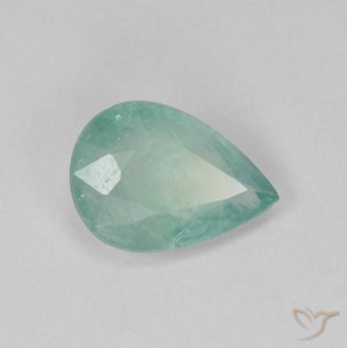 Grandidierite Verde bluastro chiaro naturale da 1.45 ct, Forma a pera, VS-SI