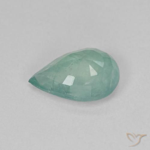 Grandidierite Verde bluastro chiaro naturale da 1.45 ct, Forma a pera, VS-SI