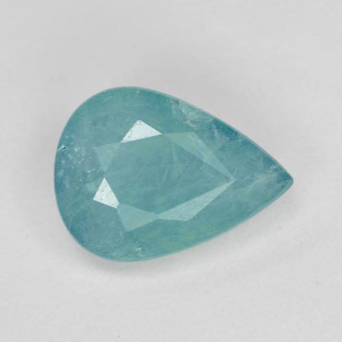Grandidierite Blu medio-scuro verde naturale da 1.60 ct, Forma a pera, VS-SI