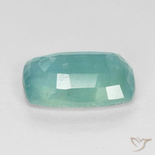 Grandidierite Blu Medio Verde naturale da 2.20 ct, Taglio a cuscino, VS-SI