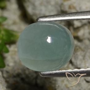 Grandidierite Azzurro verde chiaro naturale da 1.97 ct, Ovale, Traslucido