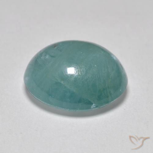 Grandidierite Blu verdastro naturale da 4.89 ct, Ovale, Traslucido