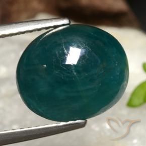 Grandidierite Blu Verde Scuro naturale da 6.91 ct, Ovale, Traslucido