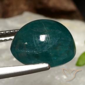 Grandidierite Blu Verde Scuro naturale da 6.91 ct, Ovale, Traslucido