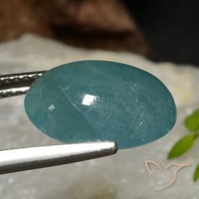 Grandidierite Blu verde naturale da 6.33 ct, Ovale, Traslucido