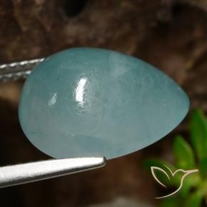 Grandidierite Azzurro verde chiaro naturale da 7.18 ct, Forma a pera, Traslucido