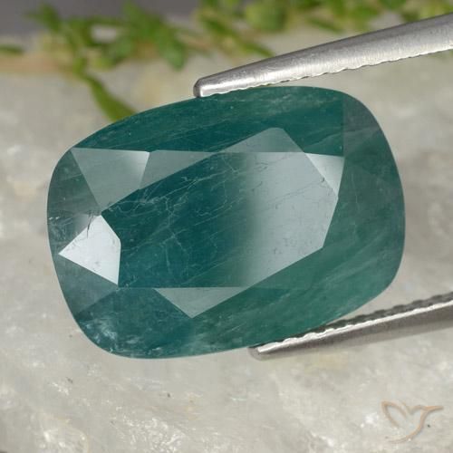 Grandidierite Blu Scuro Verde naturale da 7.78 ct, Cuscino, VS-SI