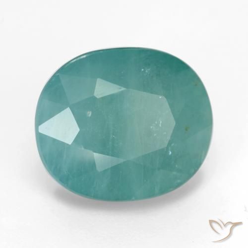 Grandidierite Verde schiuma di mare naturale da 8.85 ct, Ovale, SI-I1