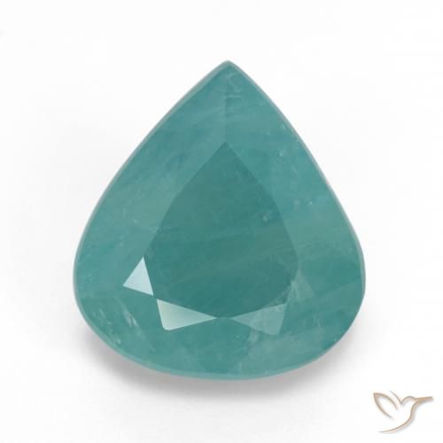 Grandidierite Verde blu scuro naturale da 7.09 ct, Forma a pera, I1